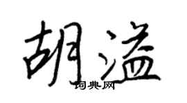 王正良胡溢行书个性签名怎么写