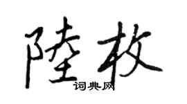 王正良陆枚行书个性签名怎么写