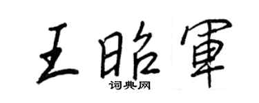 王正良王昭军行书个性签名怎么写