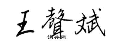 王正良王声斌行书个性签名怎么写