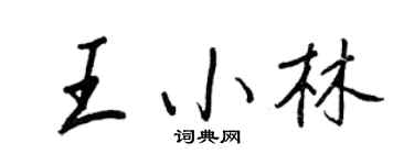 王正良王小林行书个性签名怎么写