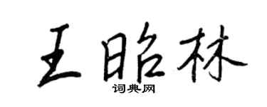 王正良王昭林行书个性签名怎么写