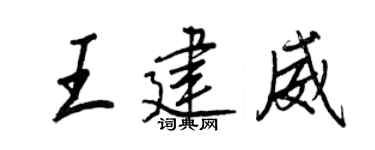 王正良王建威行书个性签名怎么写