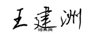 王正良王建洲行书个性签名怎么写