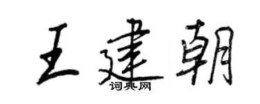 王正良王建朝行书个性签名怎么写