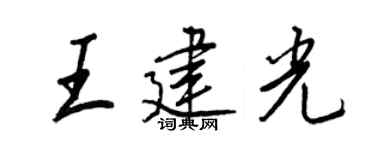 王正良王建光行书个性签名怎么写