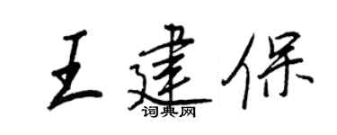 王正良王建保行书个性签名怎么写