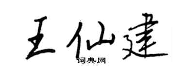 王正良王仙建行书个性签名怎么写