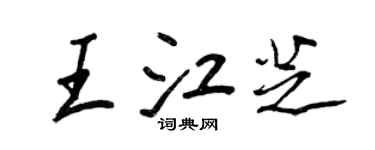 王正良王江芝行书个性签名怎么写