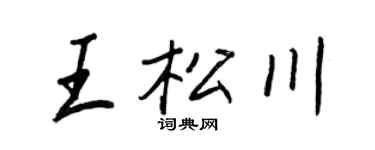 王正良王松川行书个性签名怎么写