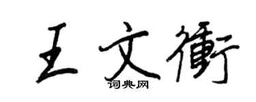 王正良王文冲行书个性签名怎么写