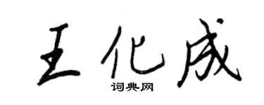 王正良王化成行书个性签名怎么写