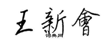 王正良王新会行书个性签名怎么写