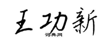 王正良王功新行书个性签名怎么写