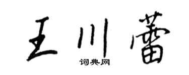 王正良王川蕾行书个性签名怎么写