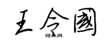 王正良王令国行书个性签名怎么写