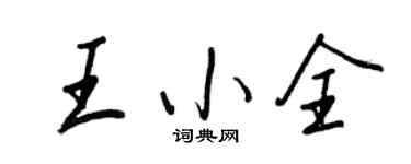 王正良王小全行书个性签名怎么写