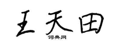 王正良王天田行书个性签名怎么写