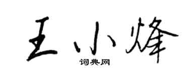 王正良王小烽行书个性签名怎么写