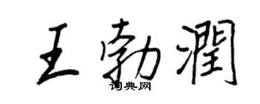 王正良王勃润行书个性签名怎么写