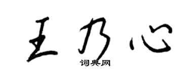 王正良王乃心行书个性签名怎么写