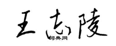 王正良王志陵行书个性签名怎么写