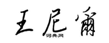 王正良王尼尔行书个性签名怎么写