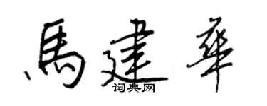 王正良马建华行书个性签名怎么写