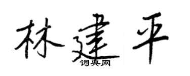 王正良林建平行书个性签名怎么写