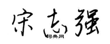 王正良宋志强行书个性签名怎么写