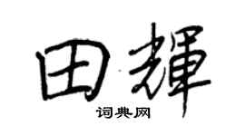 王正良田辉行书个性签名怎么写