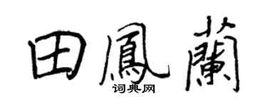 王正良田凤兰行书个性签名怎么写