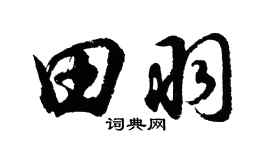 胡问遂田羽行书个性签名怎么写