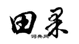 胡问遂田果行书个性签名怎么写