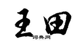 胡问遂王田行书个性签名怎么写