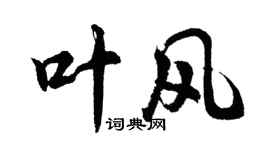 胡问遂叶风行书个性签名怎么写