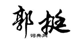 胡问遂郭挺行书个性签名怎么写