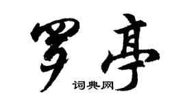 胡问遂罗亭行书个性签名怎么写