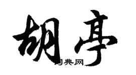 胡问遂胡亭行书个性签名怎么写