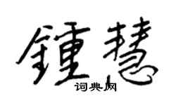 王正良钟慧行书个性签名怎么写