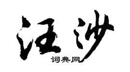 胡问遂汪沙行书个性签名怎么写