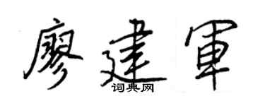 王正良廖建军行书个性签名怎么写