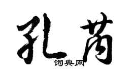 胡问遂孔芮行书个性签名怎么写