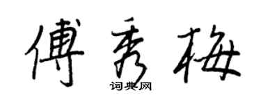 王正良傅秀梅行书个性签名怎么写