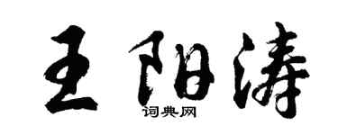 胡问遂王阳涛行书个性签名怎么写