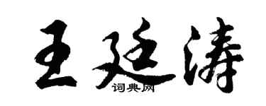 胡问遂王廷涛行书个性签名怎么写