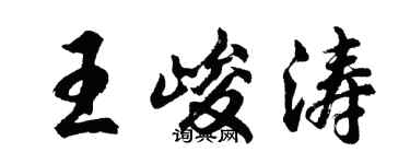 胡问遂王峻涛行书个性签名怎么写