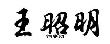 胡问遂王昭明行书个性签名怎么写