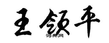 胡问遂王领平行书个性签名怎么写