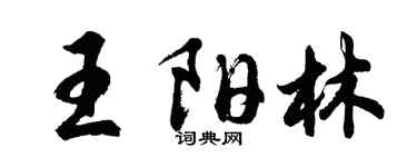 胡问遂王阳林行书个性签名怎么写